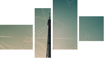 Tour Eiffel Paryż Francja - Obraz czteroczęściowy, Fortyk