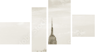 Panorama Manhattan w sepii - Obraz czteroczęściowy, Fortyk