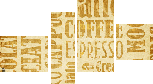 stary tło kawy - Obraz czteroczęściowy, Fortyk