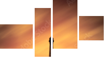 Tour Eiffel Paryż Francja - Obraz czteroczęściowy, Fortyk