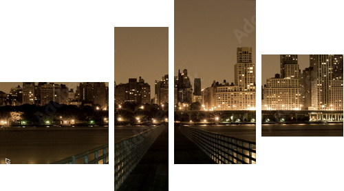 Most na Manhattan - Obraz czteroczęściowy, Fortyk