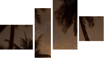 Relaksujący zachód słońca hamaku - Obraz czteroczęściowy, Fortyk