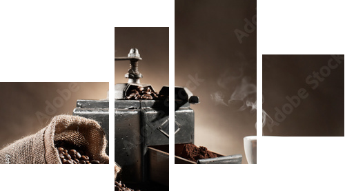 młynek do kawy - Obraz czteroczęściowy, Fortyk