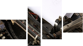 Maszyna do pisania z papierem rozproszonym - koncepcyjny obraz - Obraz czteroczęściowy, Fortyk