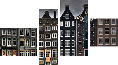 Domy Amsterdamu - Obraz czteroczęściowy, Fortyk