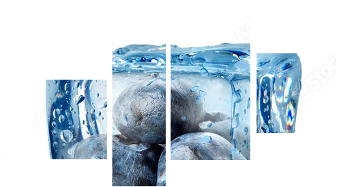 Kostki lodu i jagód - Obraz czteroczęściowy, Fortyk