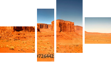 Wysoka rozdzielczość obrazu z Monument Valley Arizona - Obraz czteroczęściowy, Fortyk