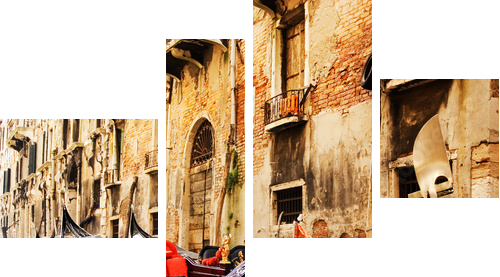 Tradycyjna przejażdżka gandolą w Wenecji - Obraz czteroczęściowy, Fortyk