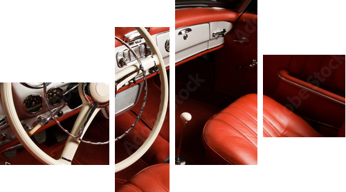 Luksusowe wnętrze samochodu - Obraz czteroczęściowy, Fortyk