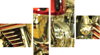 Ultra czysty silnik rowerowy - Obraz czteroczęściowy, Fortyk
