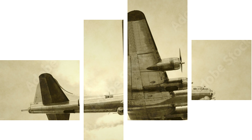 Amerykański bombowiec z epoki II wojny światowej - Obraz czteroczęściowy, Fortyk