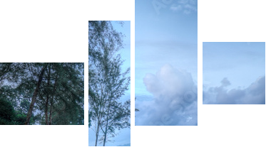 Cold Blue Dawn - Obraz czteroczęściowy, Fortyk
