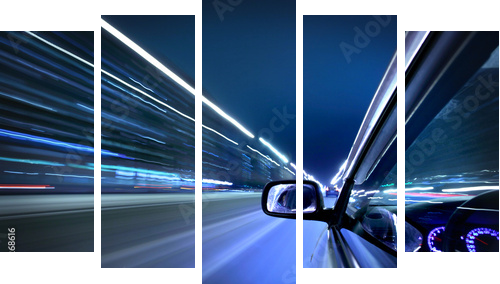 Szybka jazda autostradą pomysłów - Obraz pięcioczęściowy, Pentaptyk