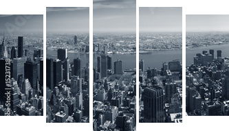Panorama Nowego Jorku - Obraz pięcioczęściowy, Pentaptyk