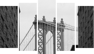 most na Manhattanie - Obraz pięcioczęściowy, Pentaptyk