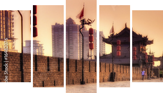 Xi'an / Xian (Chiny) - Cityscape - Obraz pięcioczęściowy, Pentaptyk