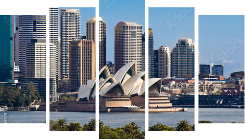 Sydney Opera House and Skyline - Obraz pięcioczęściowy, Pentaptyk