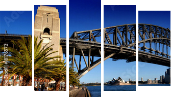 Sydney Harbour Bridge PanoramaColor - Obraz pięcioczęściowy, Pentaptyk