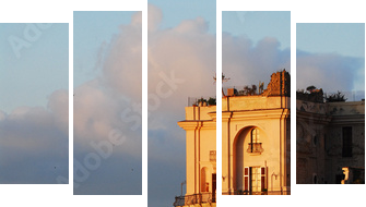 Palazzo Donn Anna przy Via Posillipo - Kampania Neapol - Obraz pięcioczęściowy, Pentaptyk