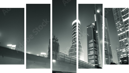 Autostrada Megacity - Obraz pięcioczęściowy, Pentaptyk