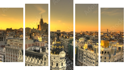 Budynek Metropolis w Madrycie - Obraz pięcioczęściowy, Pentaptyk