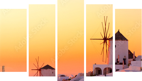 Santorini - Grecka wyspa - Obraz pięcioczęściowy, Pentaptyk