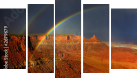 tęcze canyonlands - Obraz pięcioczęściowy, Pentaptyk