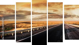 Panorama drogowa - Obraz pięcioczęściowy, Pentaptyk