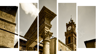 Zabytkowa architektura Toskanii - Obraz pięcioczęściowy, Pentaptyk