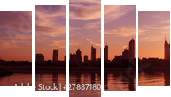 Cityscape Dubai, Sunset - Obraz pięcioczęściowy, Pentaptyk