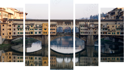 Ponte Vecchio we Florencji - Obraz pięcioczęściowy, Pentaptyk