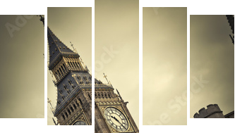 Big Ben, Londyn - Obraz pięcioczęściowy, Pentaptyk
