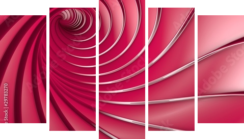 spirala - Obraz pięcioczęściowy, Pentaptyk