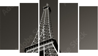 Wieża Eiffla - Obraz pięcioczęściowy, Pentaptyk