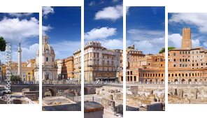 Forum Romanum w Rzymie, Włochy. - Obraz pięcioczęściowy, Pentaptyk