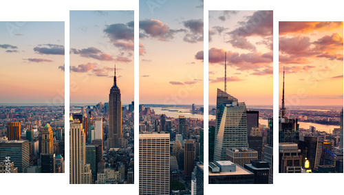 New York Empire state building Times square - Obraz pięcioczęściowy, Pentaptyk