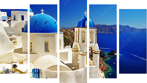 Santorini - zaczarowane miasto - Obraz pięcioczęściowy, Pentaptyk