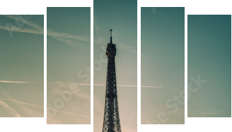 Tour Eiffel Paryż Francja - Obraz pięcioczęściowy, Pentaptyk