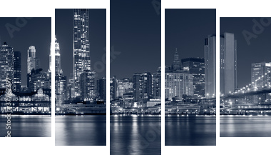 Manhattan, Nowy Jork. - Obraz pięcioczęściowy, Pentaptyk