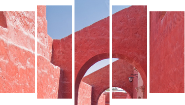 Monaster St. Catherine przy Arequipa, Peru - Obraz pięcioczęściowy, Pentaptyk