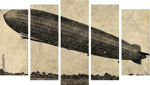 Sterowiec Zeppelin - Obraz pięcioczęściowy, Pentaptyk