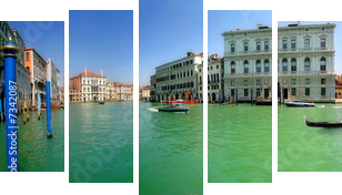 Wenecja. Grand Canal (panorama). - Obraz pięcioczęściowy, Pentaptyk