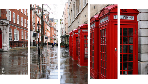 Londyńska ulica - Obraz pięcioczęściowy, Pentaptyk