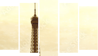 Stara Wieża Eiffla - Obraz pięcioczęściowy, Pentaptyk