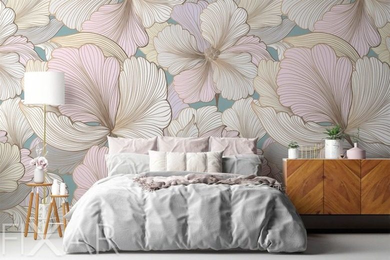 Niby ogromne a jednak delikatne kwiaty fototapety fixar