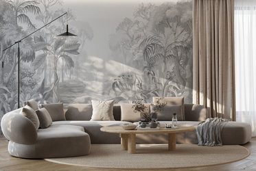 Tropikalna-dzungla-w-szarosciach-do-salonu-fototapety-fixar