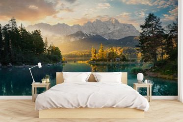 Spokoj-gorskiego-jeziora-do-sypialni-fototapety-fixar