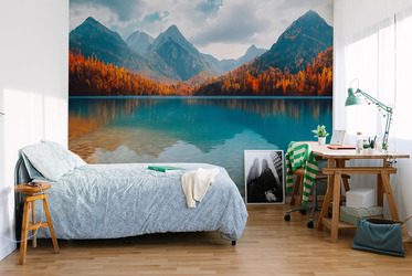 Gorskie-jezioro-w-jesiennych-barwach-gory-fototapety-fixar