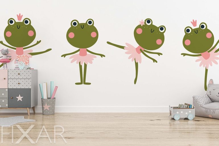 Fototapety Wesołe żabki baletnice dla dzieci