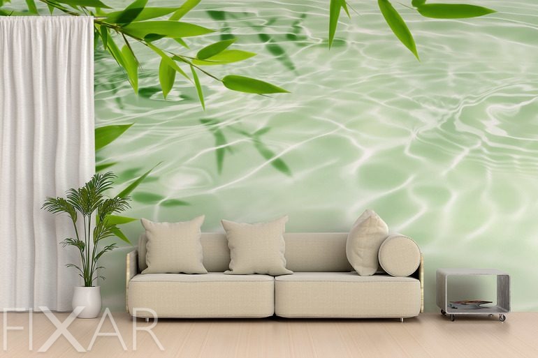 Fototapety Zielona woda i bambusowa harmonia